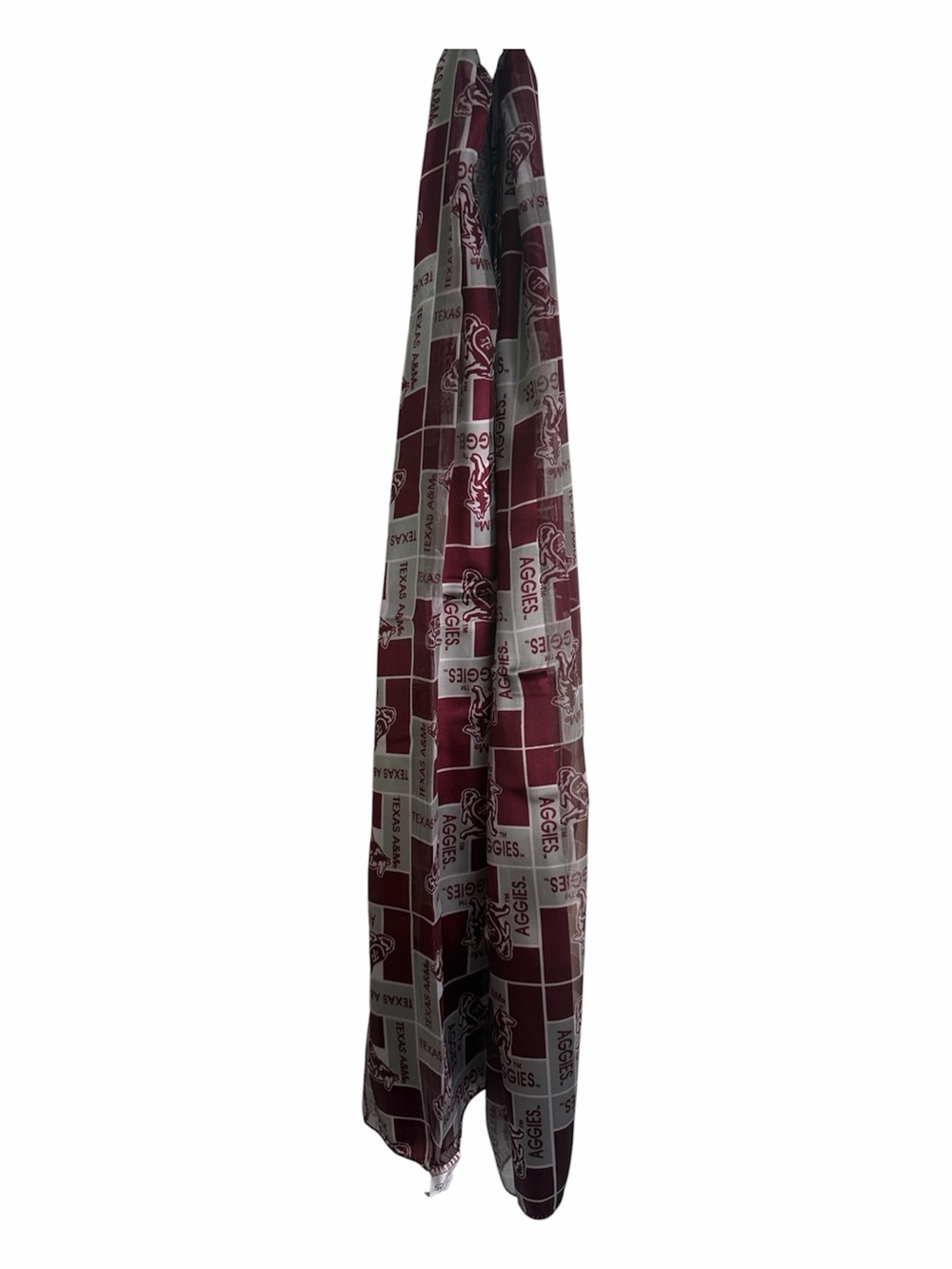 (2201) Texas A&M Collegiate Maroon & Gray Aggies Scarf Wrap, NWT